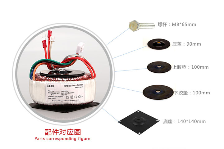 圣元环形变压器配件对应图