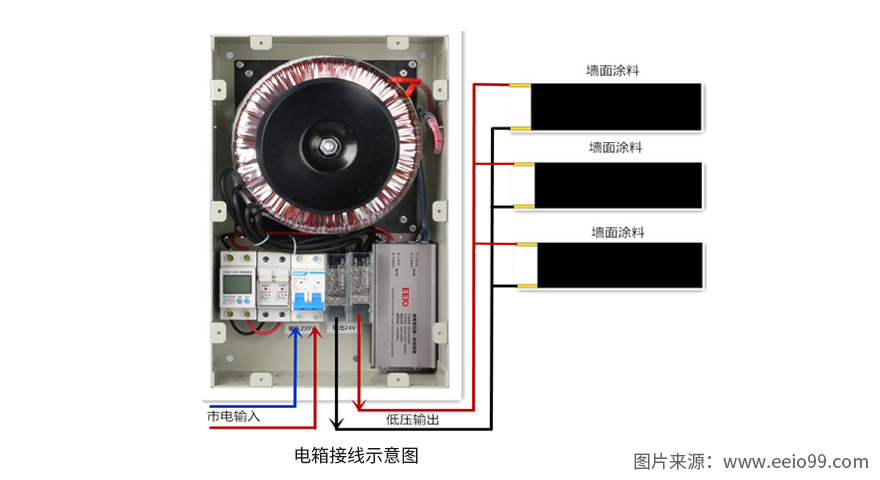 地暖电源控制箱接线示意图